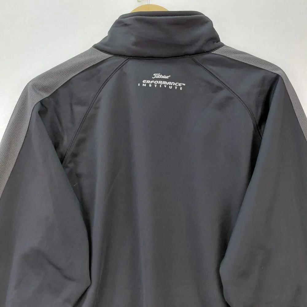 Titleist Performance Institute Golf Jacket Mens Size XL Black Full Zip Stretch